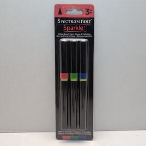 Spectrum Noir Sparkle Glitter Brush Pens Winter Warmers Red Berry Holly Leaf Sky